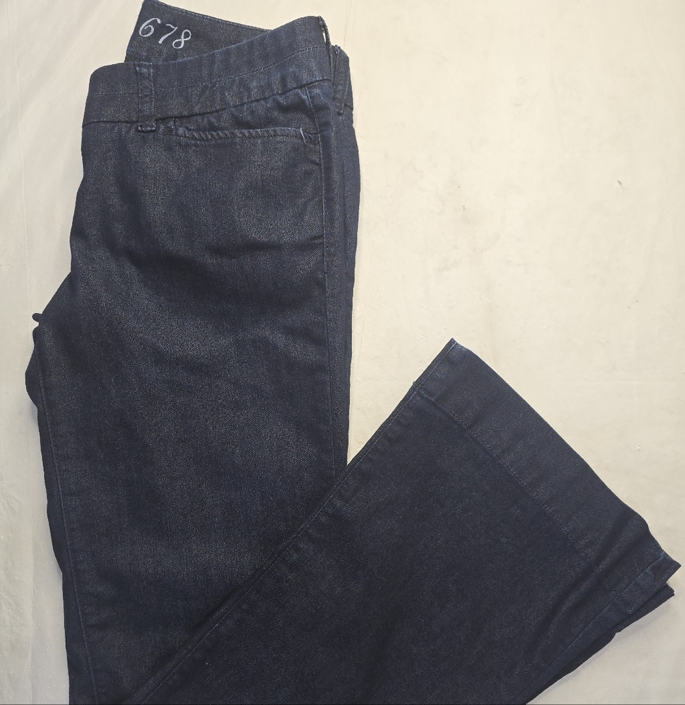 The Limited Denim 678 Jeans Dark Wash Dramatic Flared Leg Low Rise Retro Chic 6R